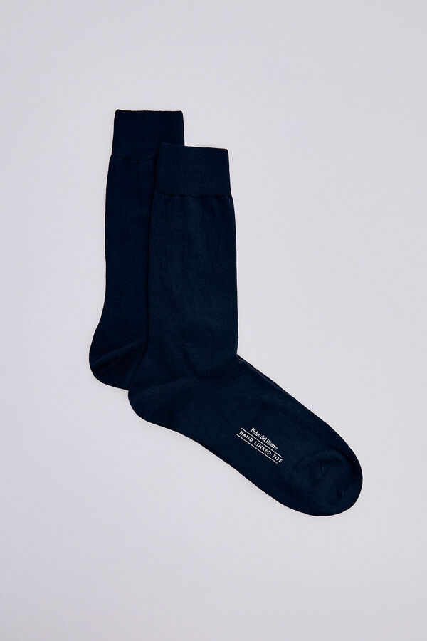 Pedro del Hierro Plain stretch socks Blue