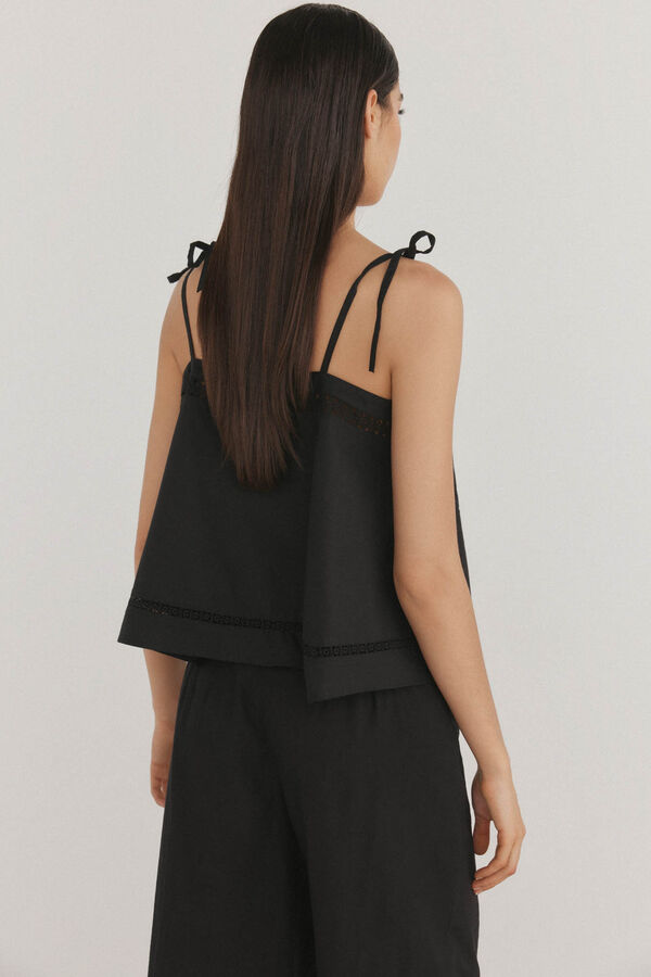 Pedro del Hierro straps top with peaks Black