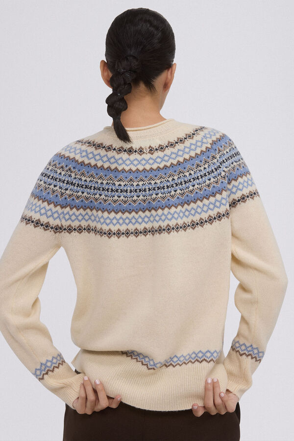 Pedro del Hierro Greek jacquard jersey Beige