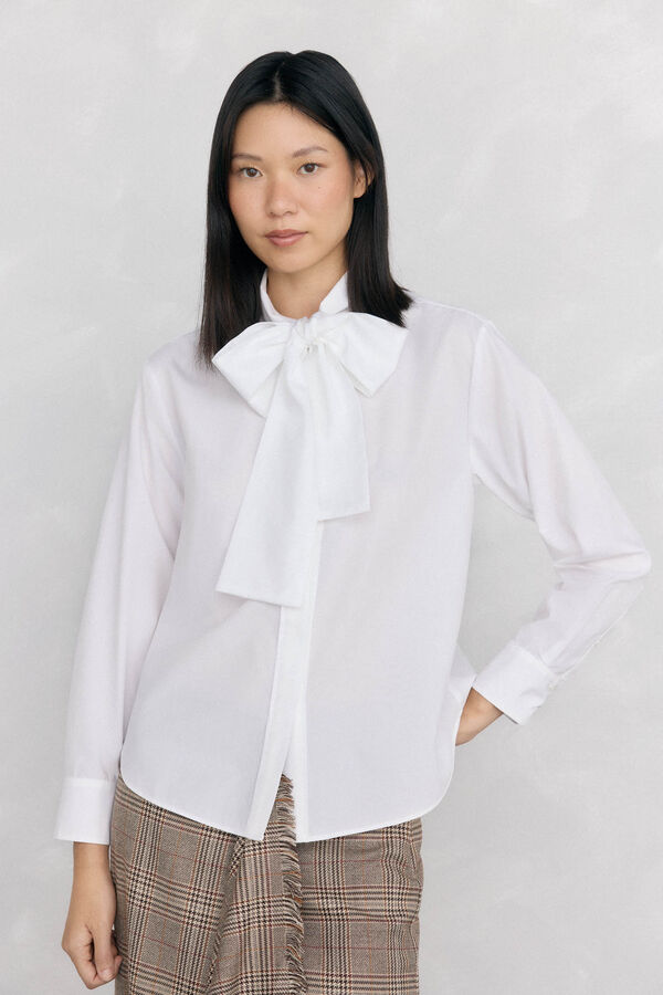 Pedro del Hierro Wide bow shirt White