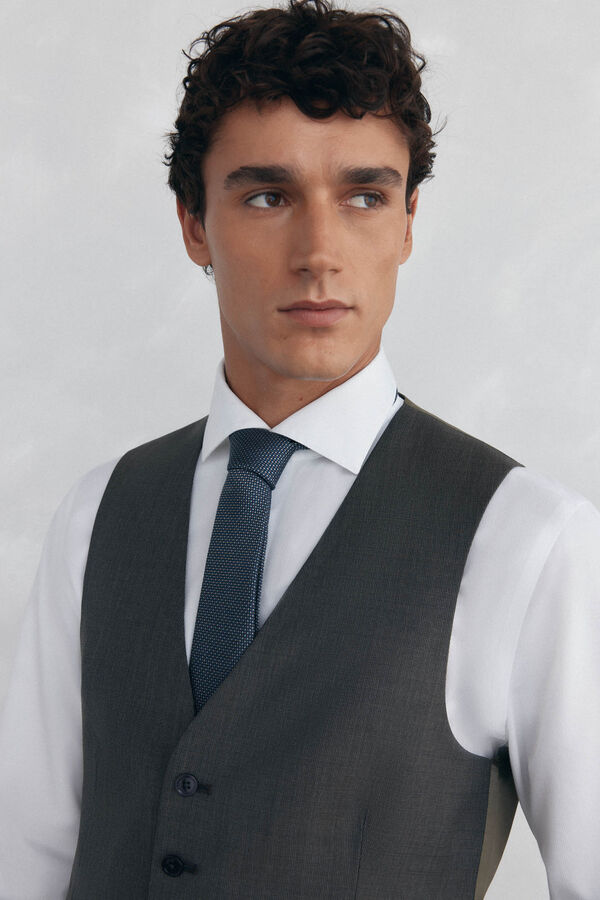 Pedro del Hierro Slim fit tan vest Beige