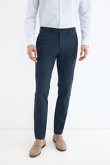 Pedro del Hierro Printed slim fit chinos Blue