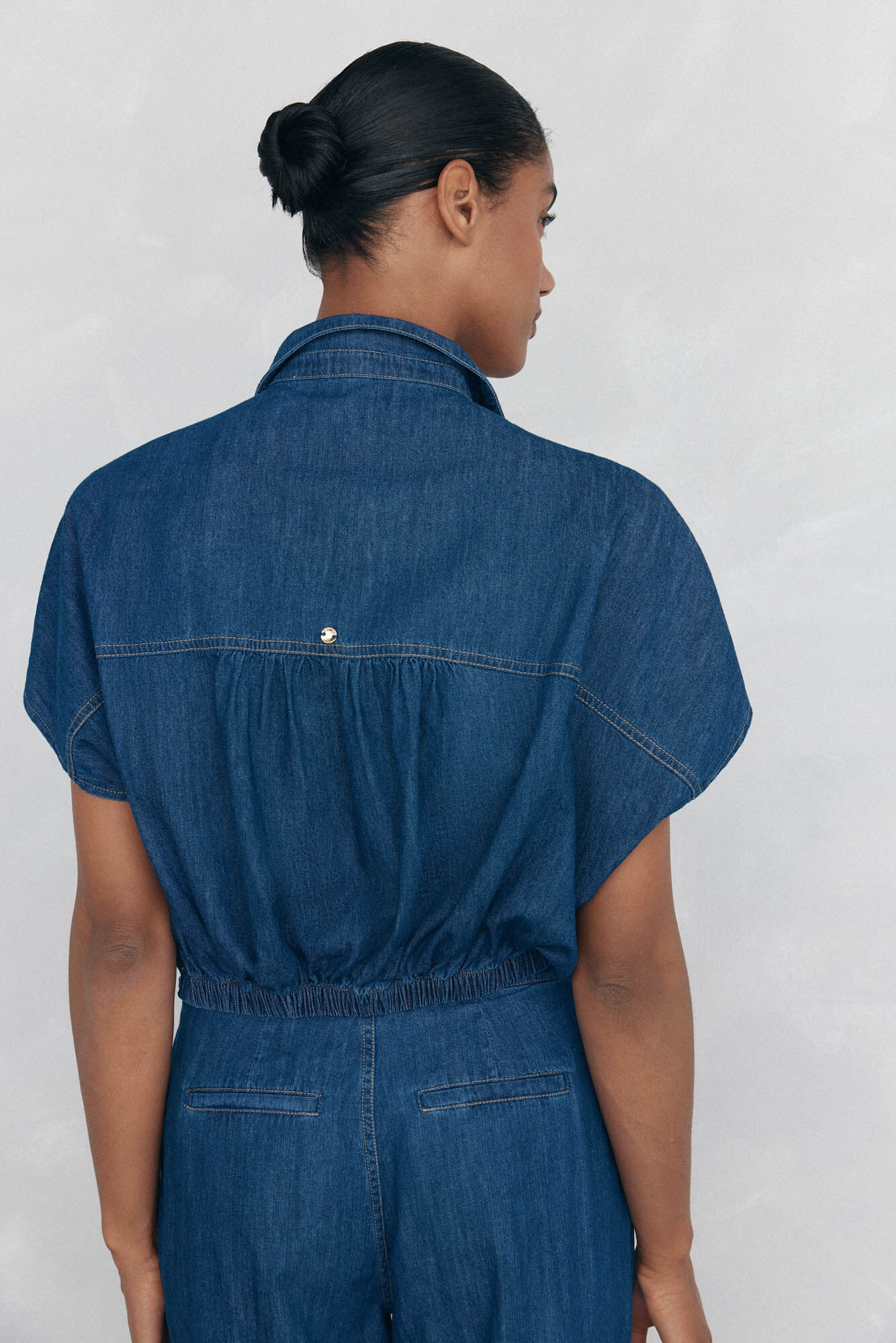 Pedro del Hierro denim shirt with bow or tie