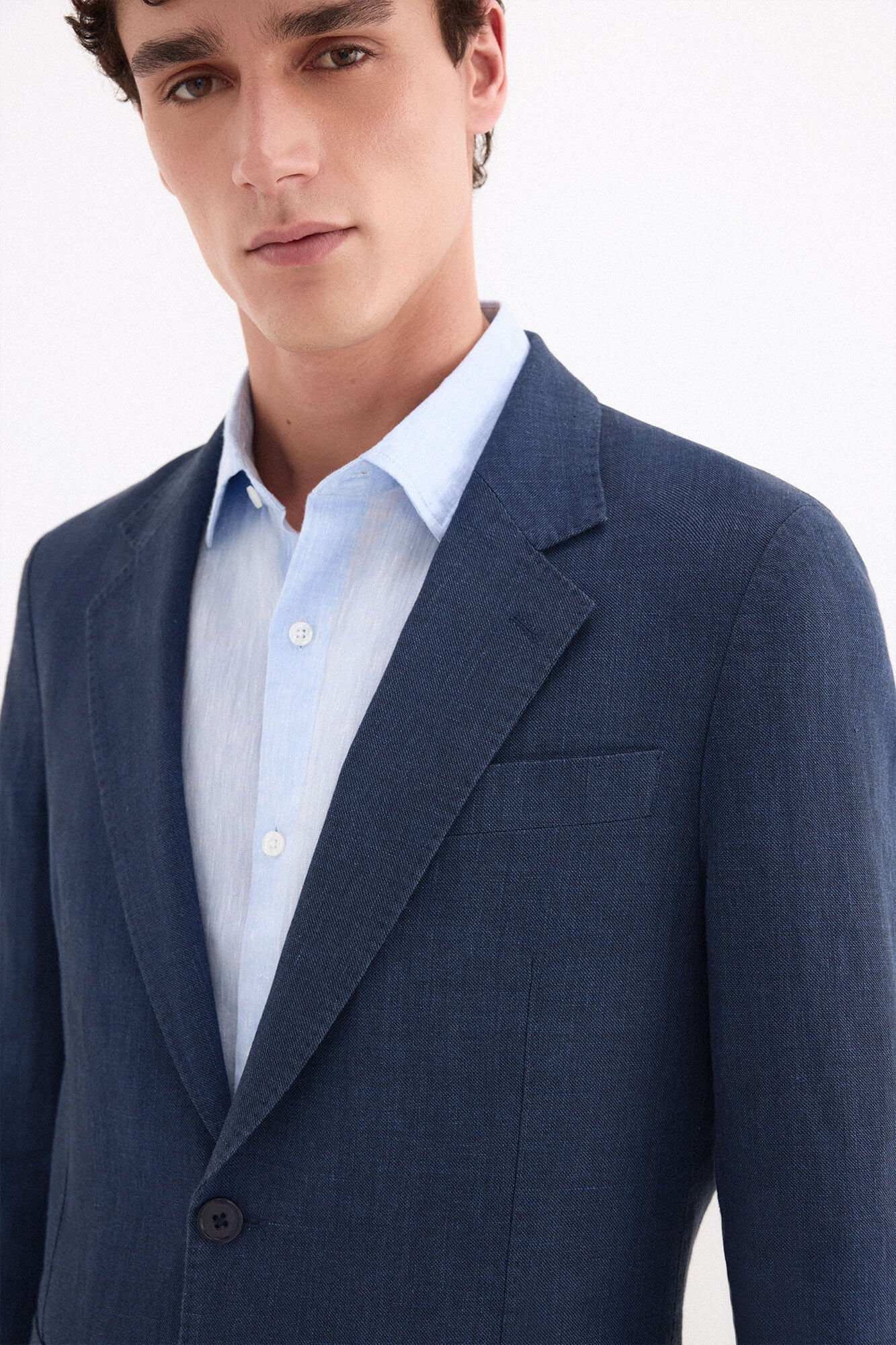 Pedro del Hierro Cal&ccedil;as coordenadas em mistura de linho