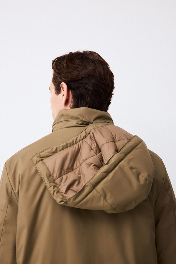 Pedro del Hierro Long technical parka Green