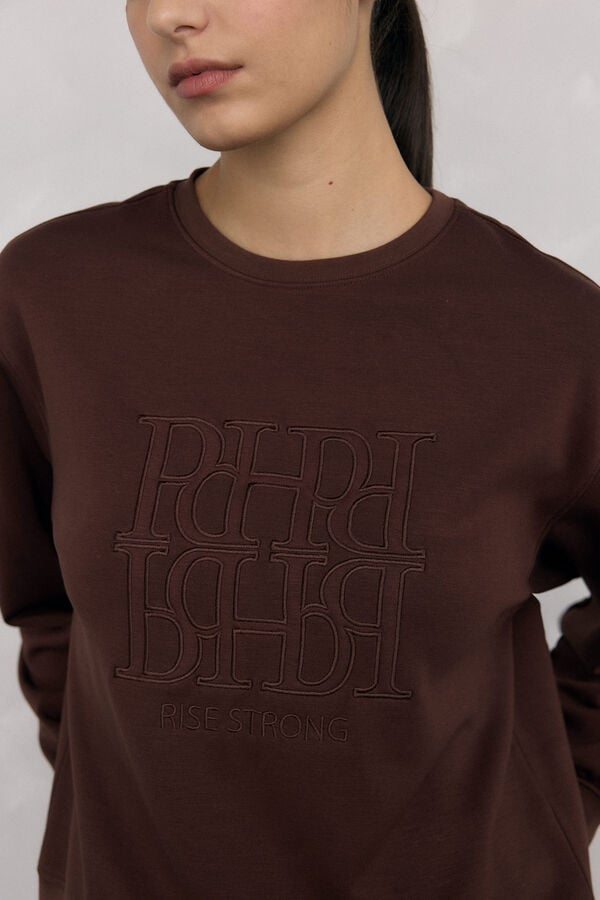 Pedro del Hierro PDH logo sweatshirt Brown