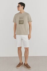Pedro del Hierro Relief logo T-shirt Green