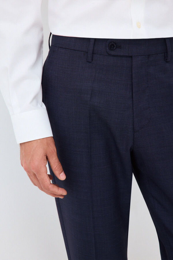 Pedro del Hierro Cal&ccedil;a de fato coordenado tailored em estrutura azul Azul