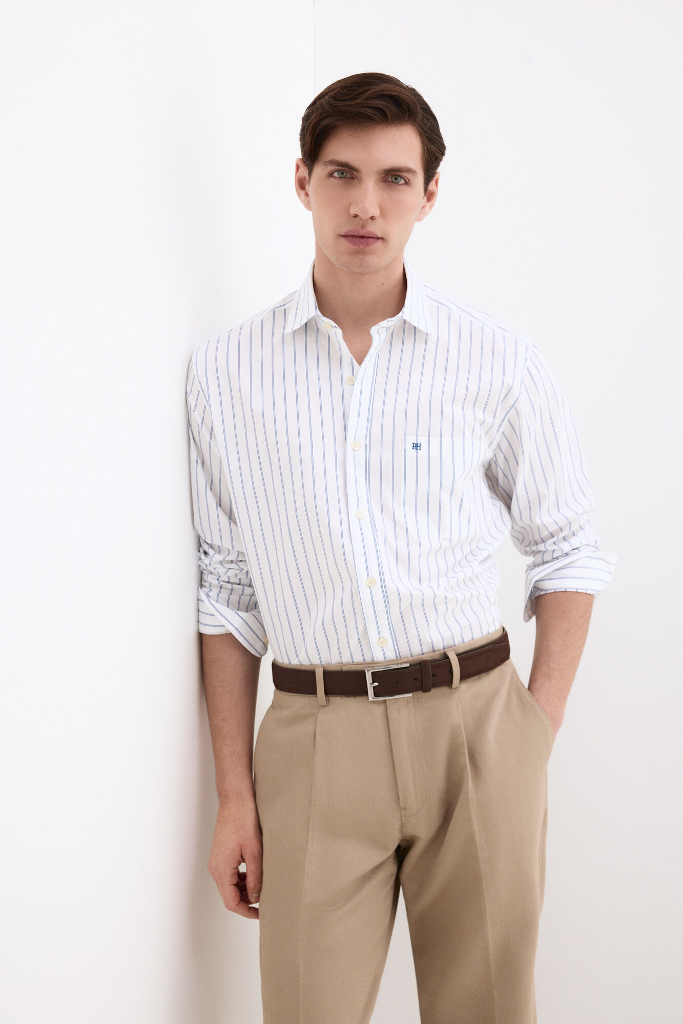 Pedro del Hierro Italian fabric striped shirt