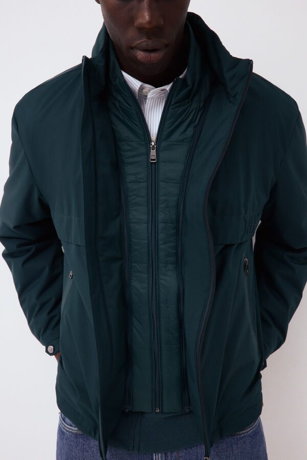 Pedro del Hierro Jacket with zip fastening lining Green