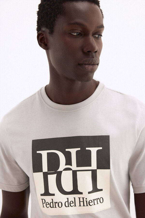Pedro del Hierro T-shirt com logo grande Cizento
