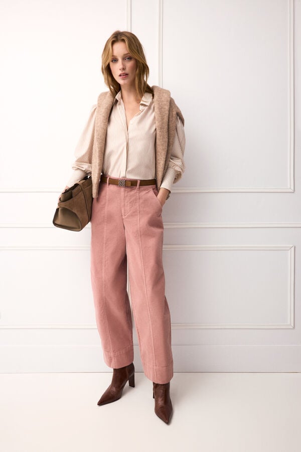 TFP by Tamara Falc&oacute; Striped shirt Coral