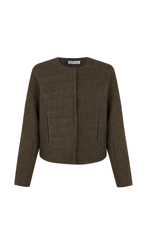 Pedro del Hierro Textured jacket Green
