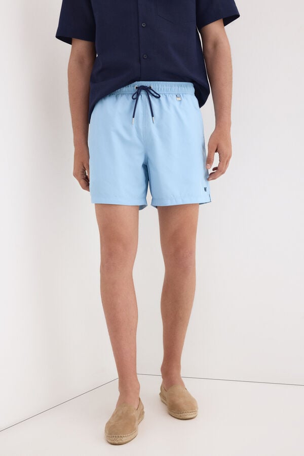 Pedro del Hierro Plain basic swimwear Blue