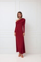 TFP by Tamara Falc&oacute; Draped asymmetric dress Red
