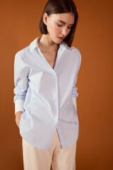 TFP by Tamara Falc&oacute; Poplin combined shirt Blue