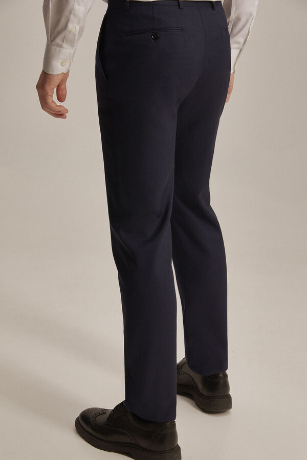 Pedro del Hierro Textured suit trousers Blue