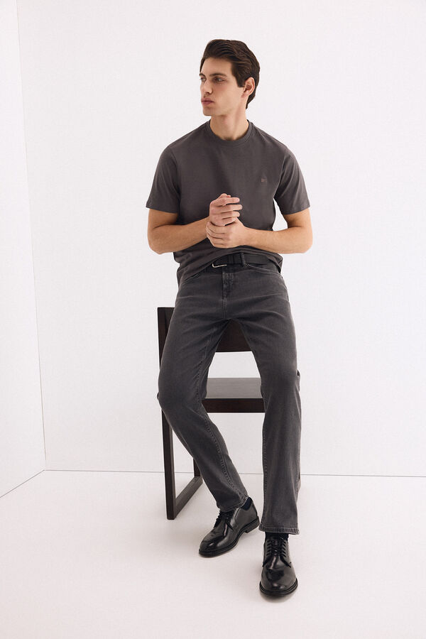 Pedro del Hierro Basic logo T-shirt Grey