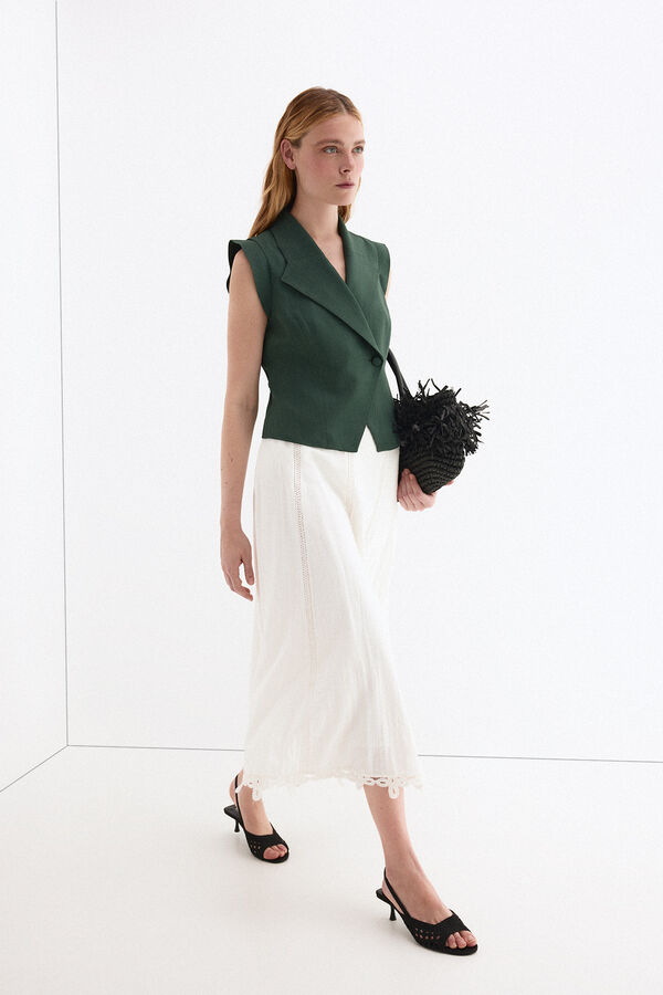 Pedro del Hierro Double-breasted gilet Green