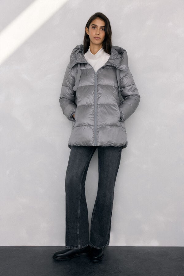 Pedro del Hierro Short hooded parka Grey