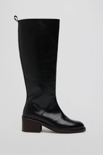 Pedro del Hierro High leather boot Black