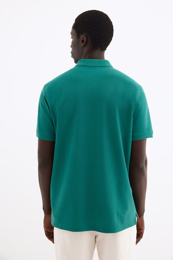 Pedro del Hierro Basic piqu&eacute; polo shirt Green