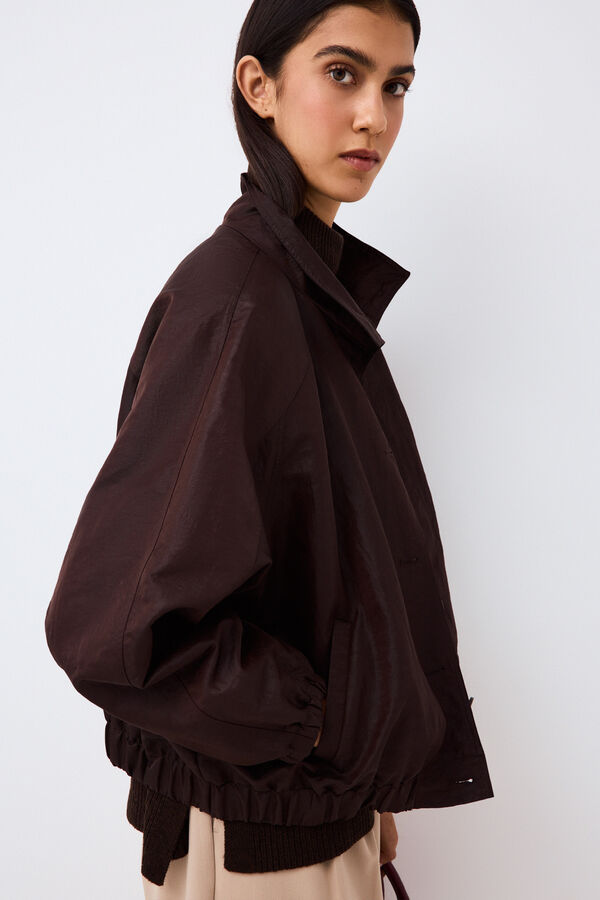 Pedro del Hierro Chocolate brown bomber jacket Brown