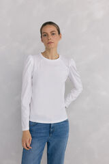 Pedro del Hierro Camiseta básica frunce White