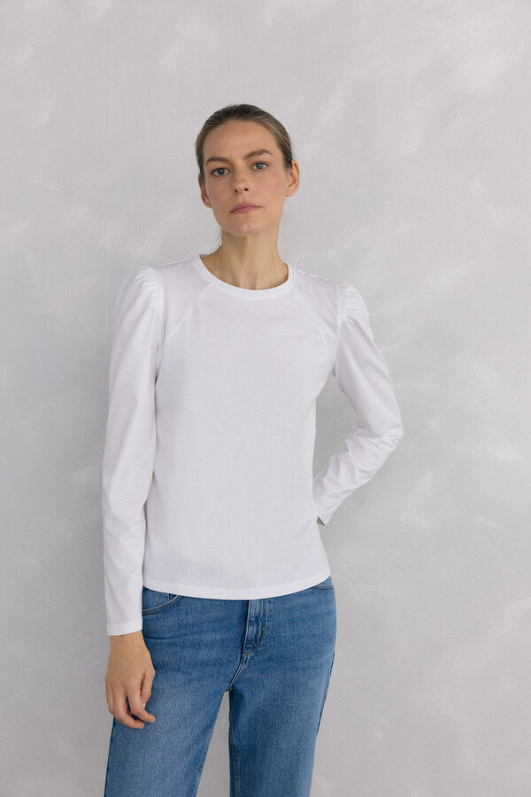 Pedro del Hierro Camiseta básica frunce White