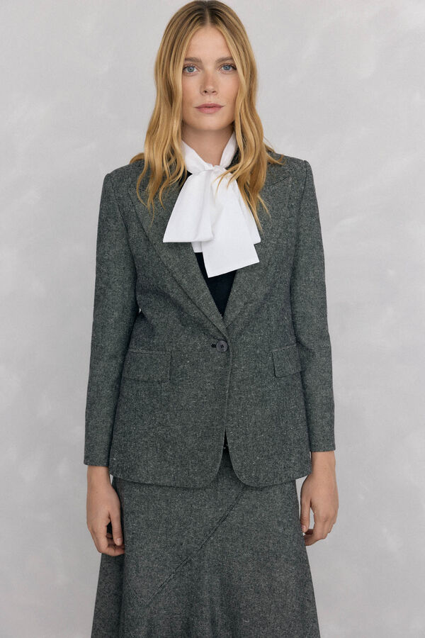 Pedro del Hierro Cheviot Blazer Grey