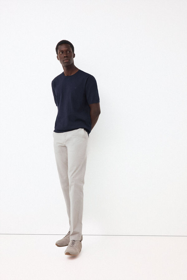 Pedro del Hierro T-shirt de malha premium em algod&atilde;o Azul