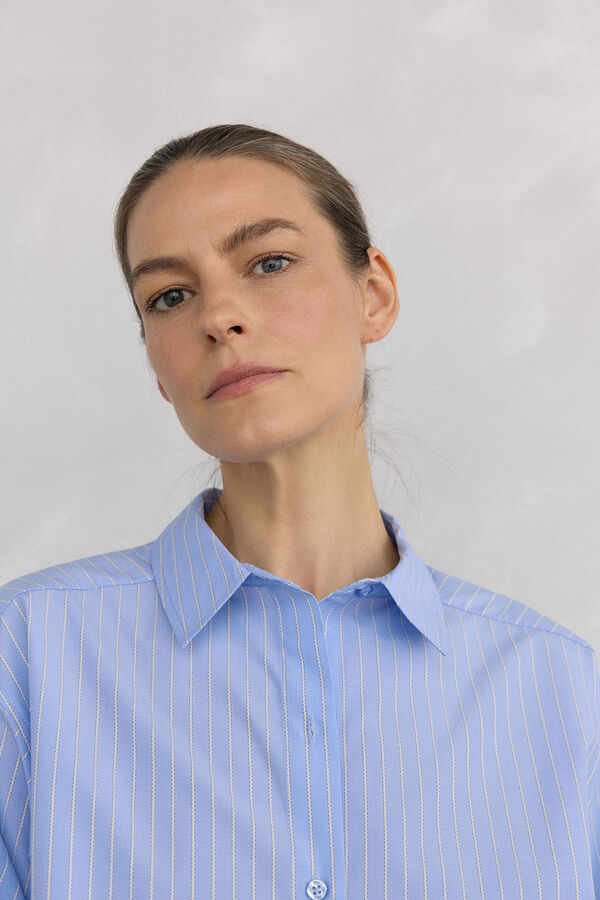 Pedro del Hierro Camisa rayas Azul