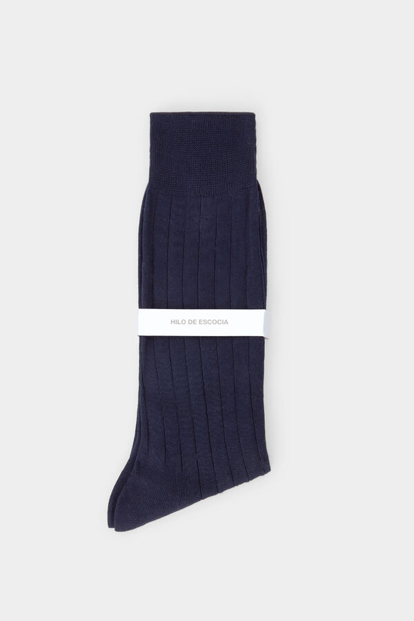 Pedro del Hierro Plain dress sock Blue