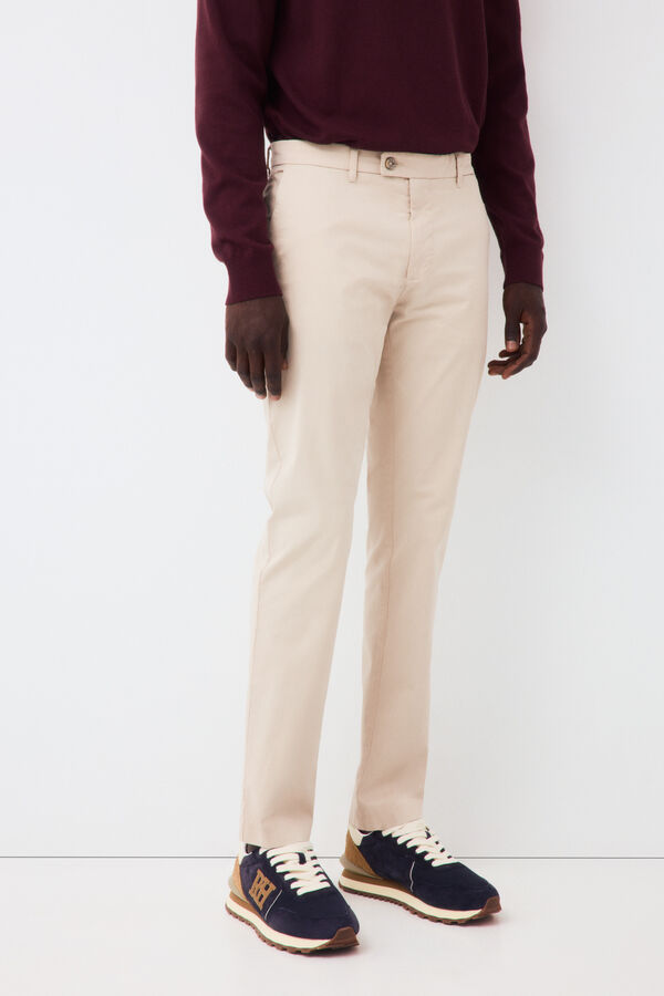 Pedro del Hierro Premium slim chinos Beige
