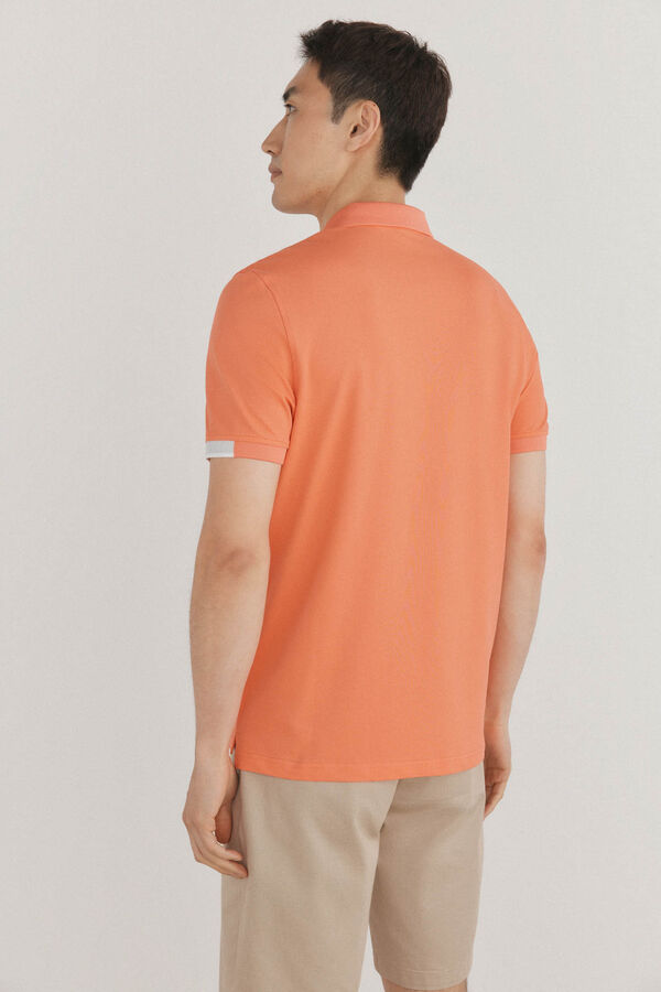 Pedro del Hierro Polo with contrasting cuffs Red