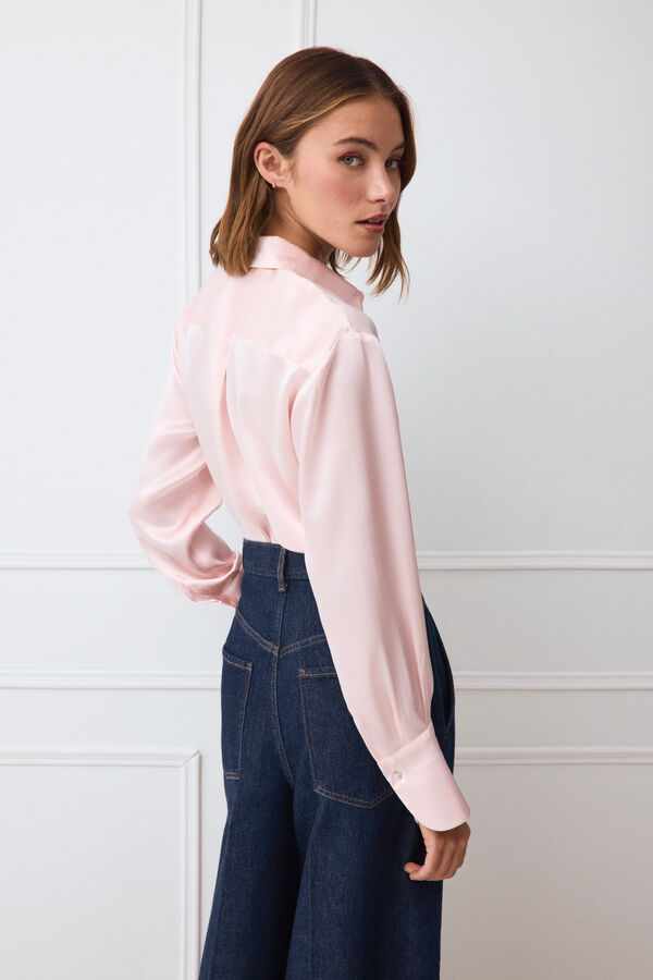 TFP by Tamara Falc&oacute; Plain silk shirt Pink