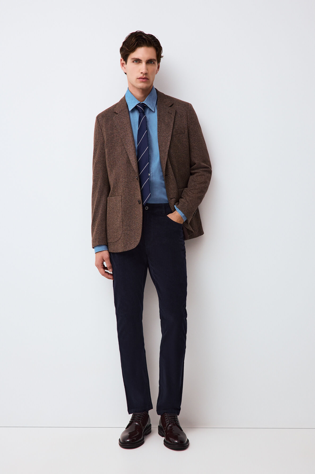 Pedro del Hierro Corduroy slim fit 5-pocket trousers