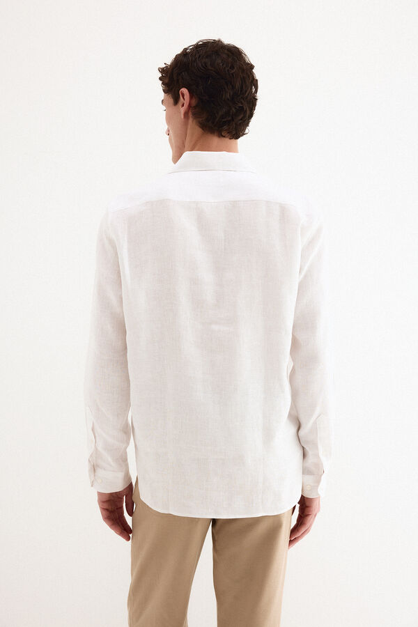 Pedro del Hierro Plain linen T-shirt White