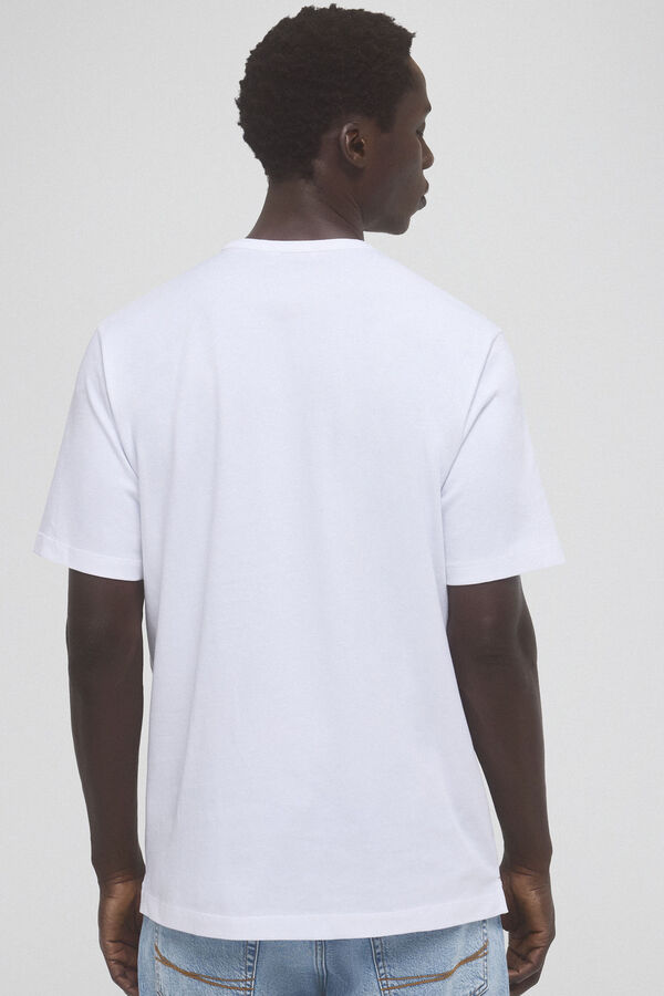 Pedro del Hierro Camiseta básica con logo bordado Blanco