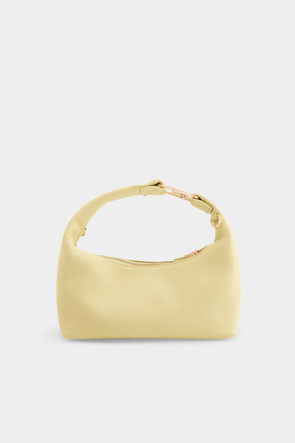 Pedro del Hierro Leather half-moon handbag Green