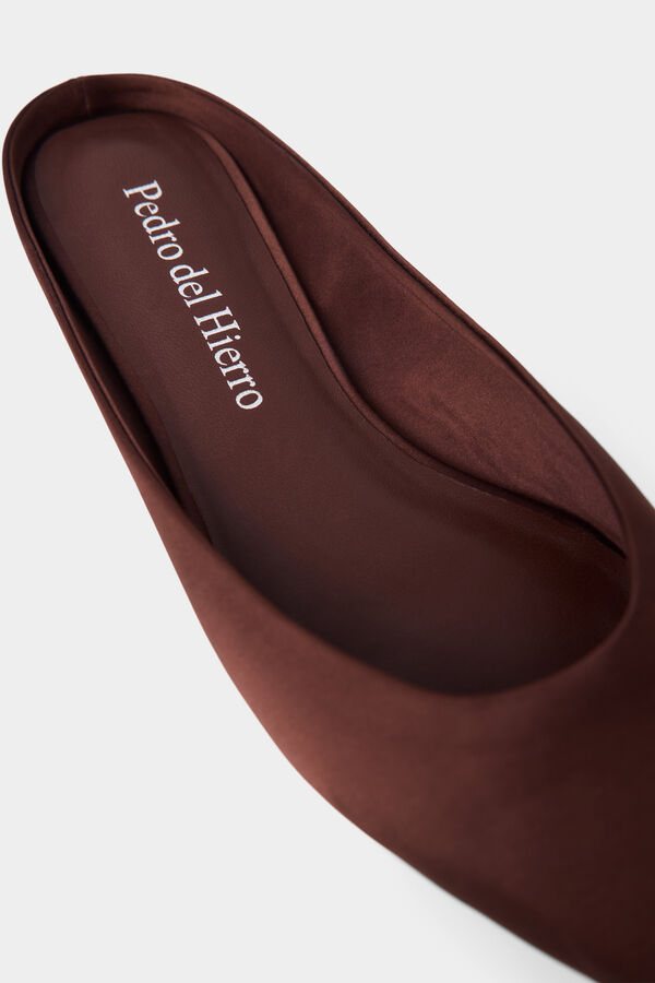 Pedro del Hierro Leather mule ballet flats Brown