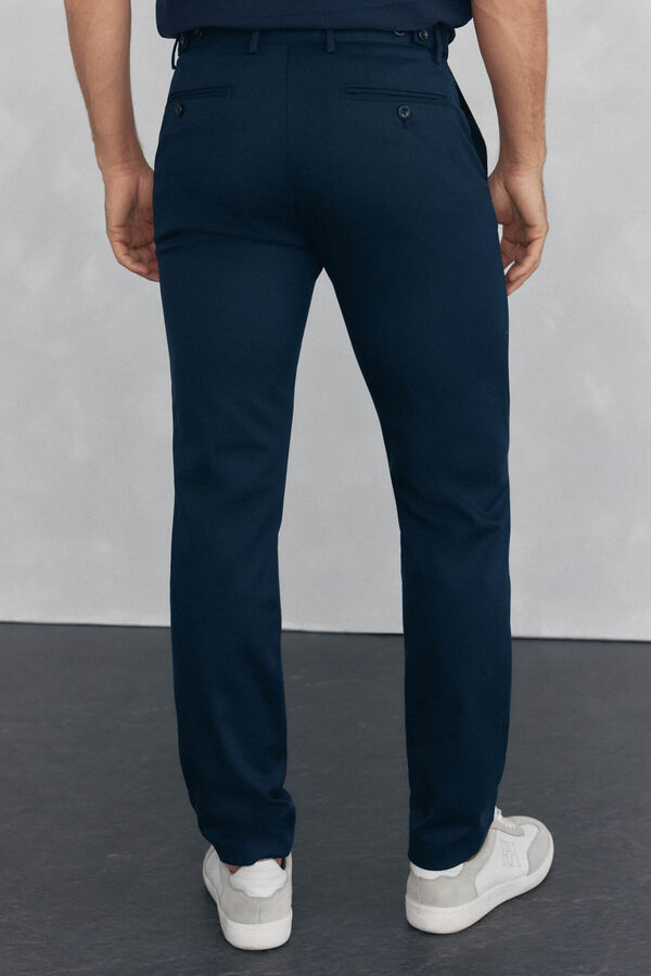 Pedro del Hierro Slim-fit print chinos pants Blue