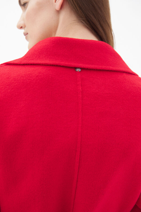 Pedro del Hierro Abrigo largo double-face Rojo