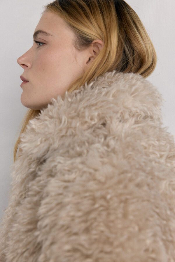 Pedro del Hierro Coat fur effect coat Green