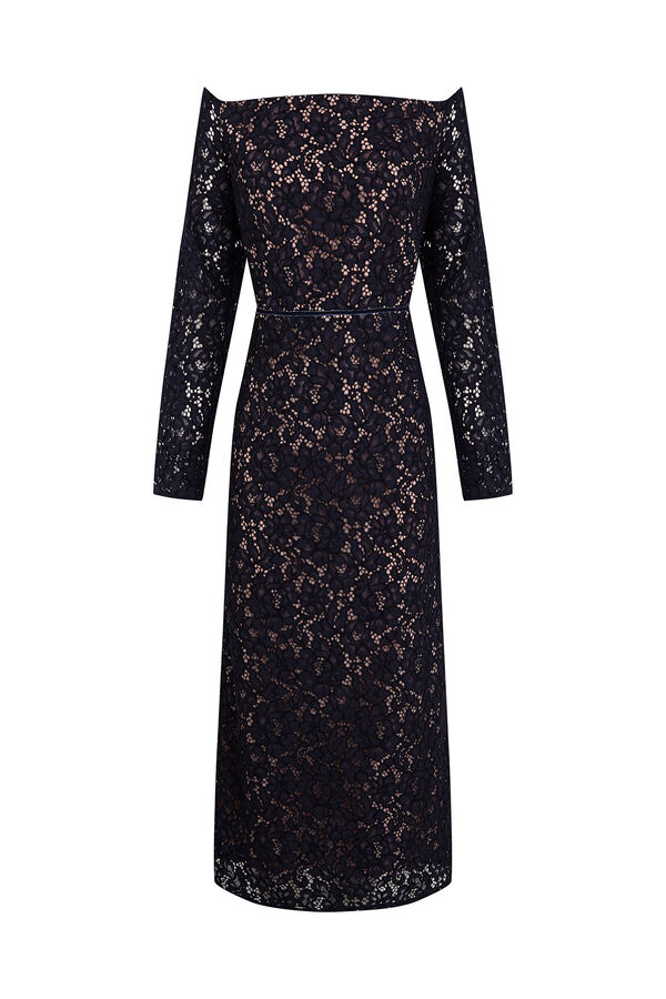 TFP by Tamara Falcó long sleeve lace dress Blue