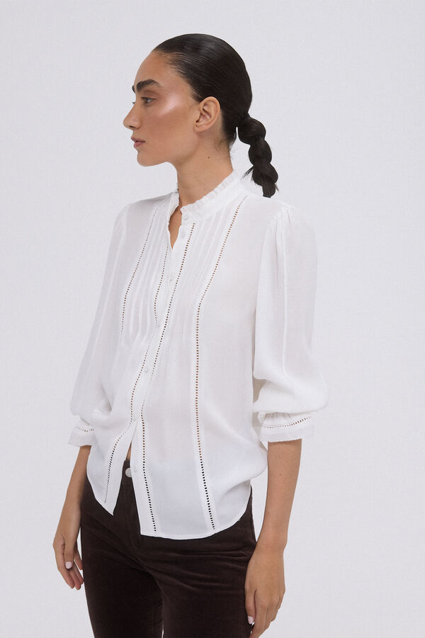 Pedro del Hierro Romantic blouse with lace detail White