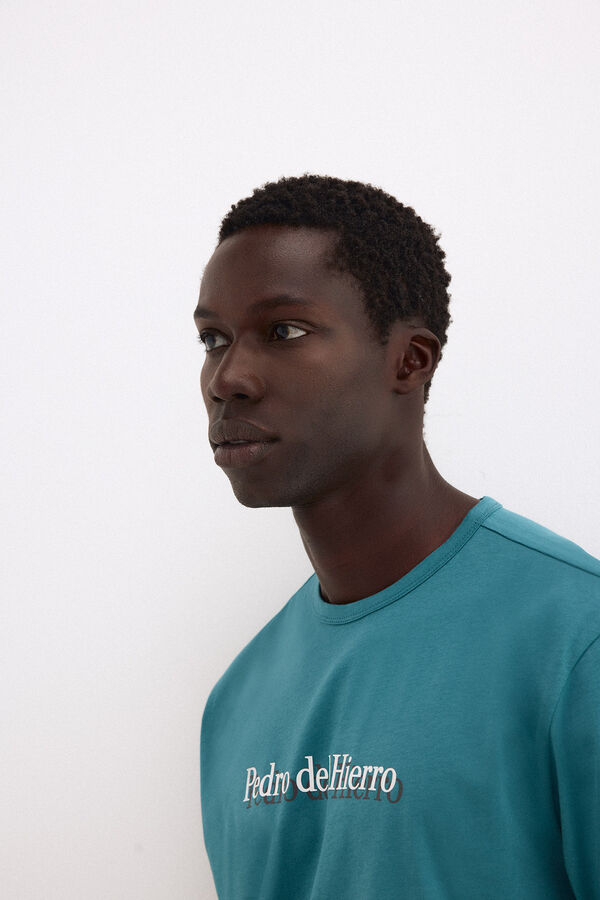 Pedro del Hierro Logo T-shirt Turquoise