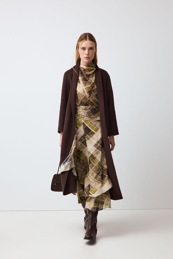 Pedro del Hierro Draped waist scarf skirt Grey