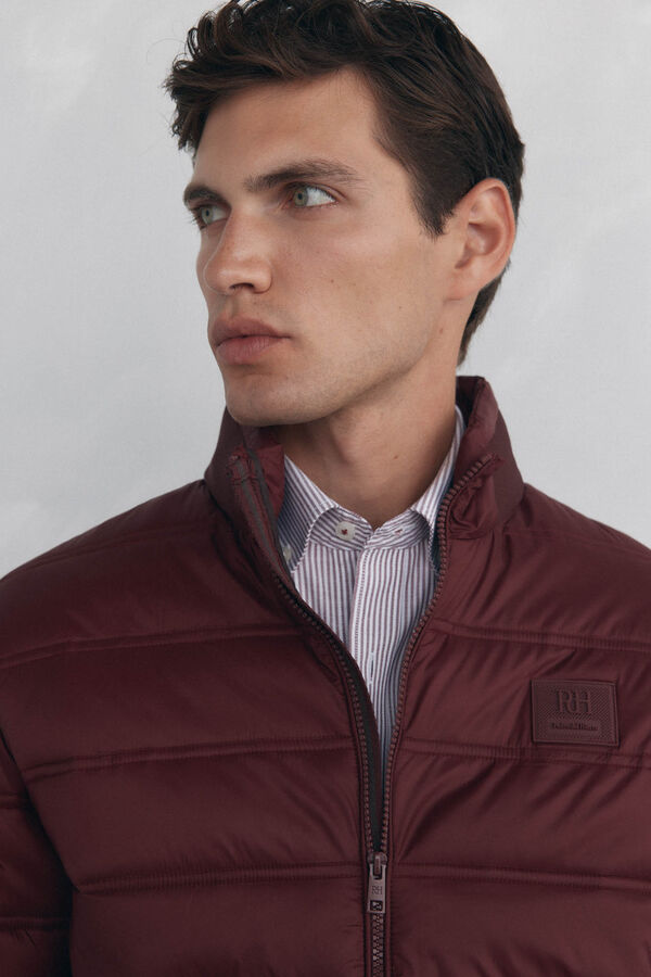 Pedro del Hierro Ultra-light quilted jacket Burgundy
