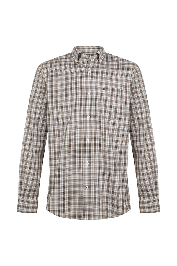 Pedro del Hierro Plaid twill shirt Grey